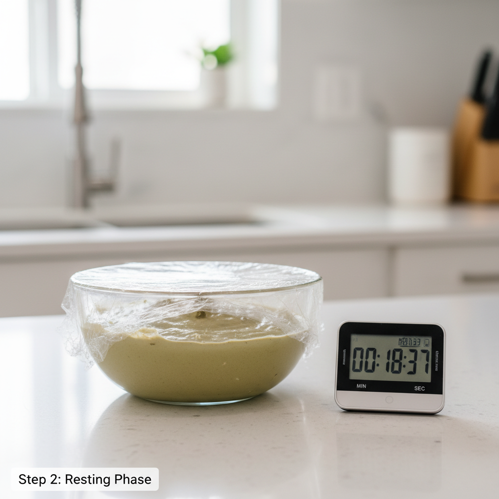 Étape 2 - Repos du mélange