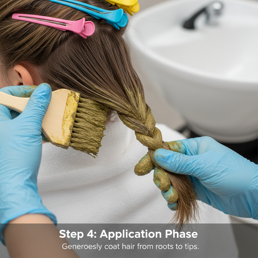Étape 4 - Application sur les cheveux
