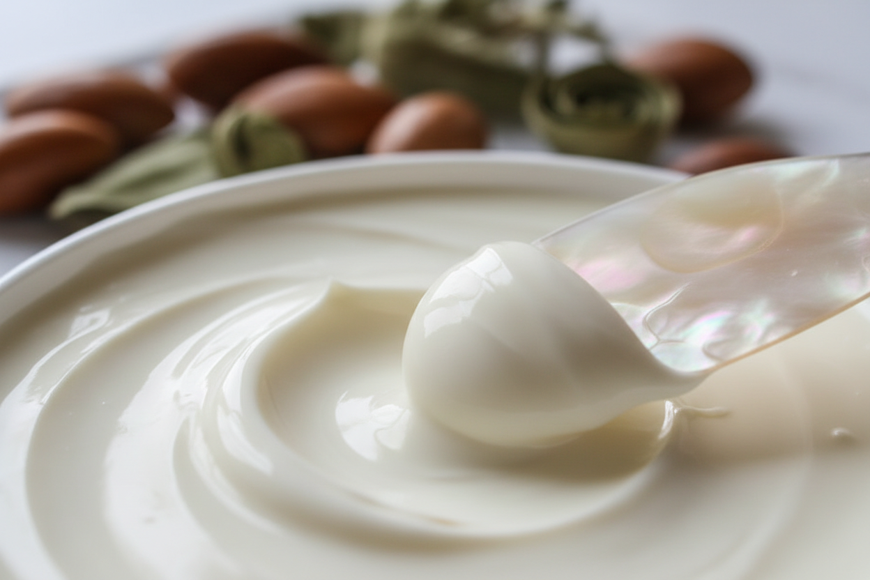 Texture crémeuse du masque